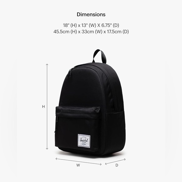 Herschel Supply Co.Herschel Classic XL Backpack, Black New EcoSystem 600D Fabric - Picture 2 of 14